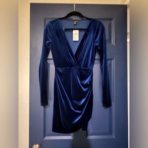 Windsor Deep Blue Long Sleeve Dress